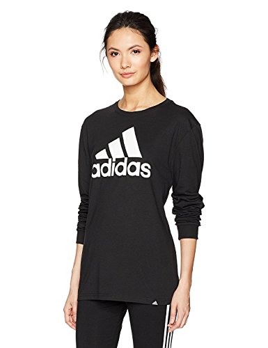 adidas Women's #Three Stripe Life Tape Long-Sleeve Tee