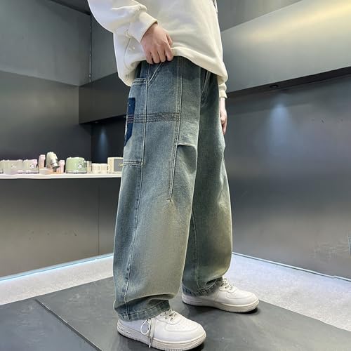 Toddler Boys' Jeans Pants High Waisted Lightweight Baggy Pants Full Length Classic Basic Sport Trousers3