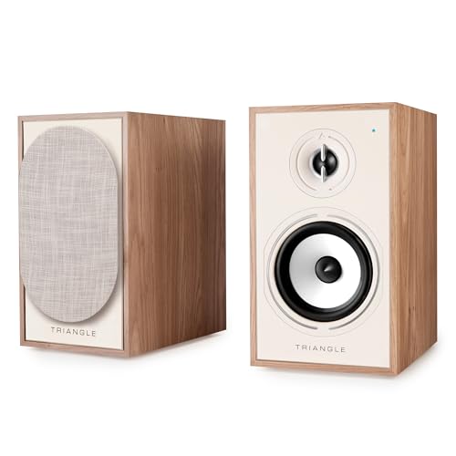 Triangle - Enceintes Actives BOREA BR02 Connect - Enceintes Bibliothèque Bluetooth avec Amplificateur 2X 50W - Audio HD - Entrées Phono/Platine TV Arc & USB...