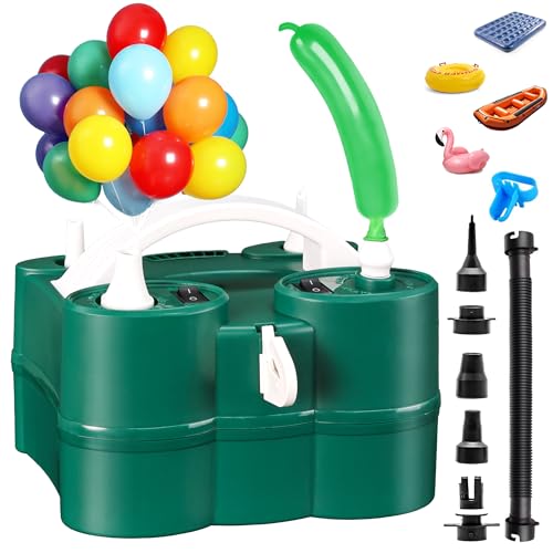 Image of Bezente 3-in-1 Air Balloon Pump Electric Inflator Blower Machine | Dual-Balloon Inflation, All Balloons, Yoga Ball, Air Mattress, Swimming Ring, Inflatable Boat, Vacuum Storage Bag