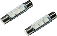 Vista 6 de PA LED 4 x LED 5050 3SMD Fuse Festoon Bulb Dome Interior Luz Interior Coche Visera Solar Espejo Luz 1.220 in (blanco)