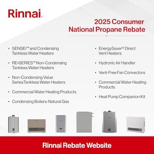 NEW Rinnai RX199iN Condensing Smart Sense Natural Gas or Propane Tankless Water Heater, Indoor or Outdoor Water Heater, Up to 11.1 GPM, 199,000 BTU - Image 3