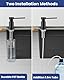 Sofetiy Seifenspender Schwarz Küche, Spülmittelspender Einbau mit Edelstahlmuttern, Seifenspender Edelstahl mit 300ml Flasche und 1,25m Verlängerungsschlauch, Soap Dispenser aus Kupfer, Schwarz Matt