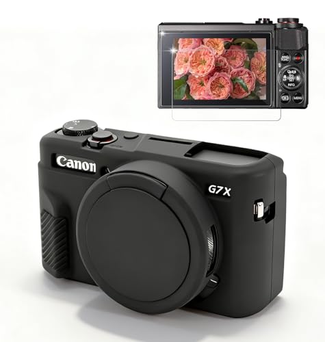 Funda para cámara Canon G7X Mark II silicona negra