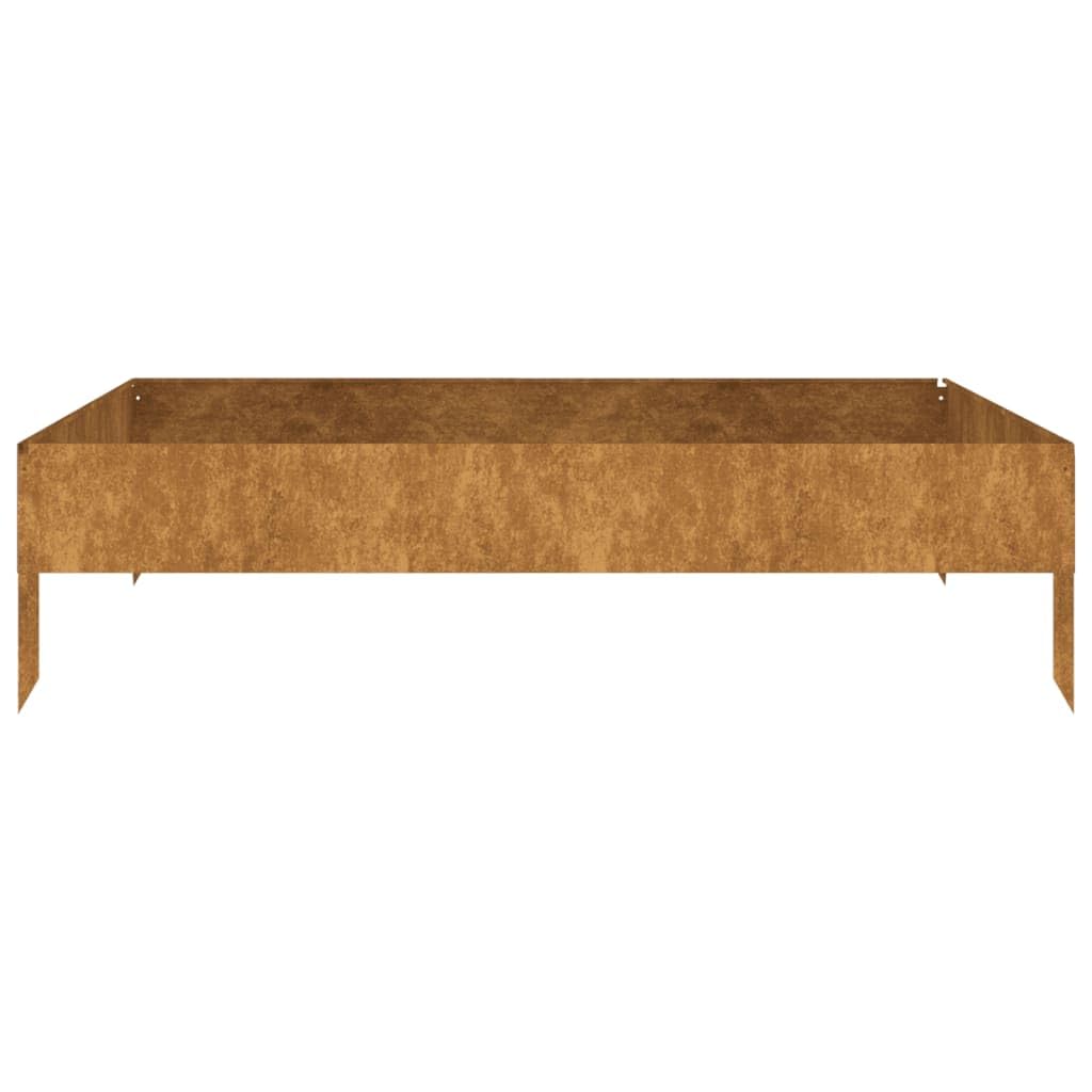 Generico Fioriera Rialzata da Giardino 100x100x26 cm in Acciaio Corten,Prato e Giardino,Giardinaggio,Vasi e fioriere-824514