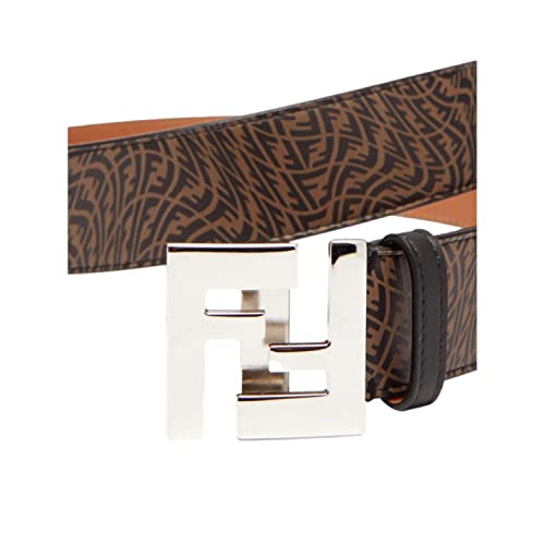 Fendi x Sarah Coleman FF Vertigo Brown Leather Belt 110/44 7C0403 - Image 6