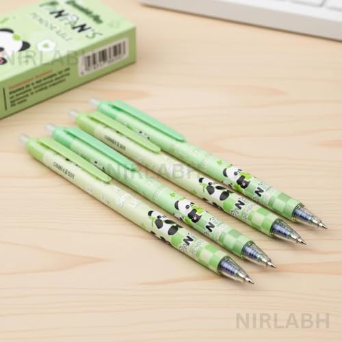 Image of Alokik 12 Pcs Panda Erasable Gel Pen Set 0.5mm Fine Point - Cute Panda Cartoon Retractable Erasable Pens with Eraser Tip, Smooth Writing Gel Pens for Kids School Office Stationery