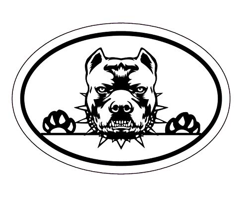 Sticker de pare-chocs pitbull ovale haute durabilité - 2