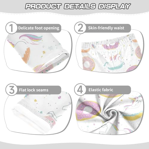 Sprinkles Unicorns Girls' Leggings Toddler Doodles Donuts Kids Yoga Pants Dance Active Tights 4T3
