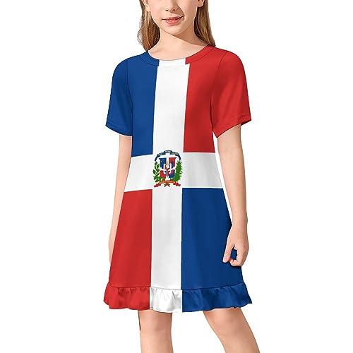 Brunei Flag Girl's Dress Summer Crew Neck Children's T-Shirt Tops Casual Wear