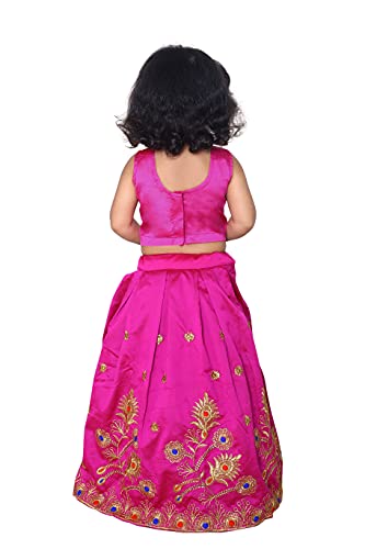Image of Girl's Tafetta Silk Readymade Lehenga Choli