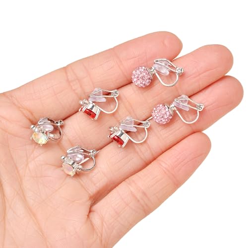 15 pares de aretes sin perforación para mujer variados miniatura 7