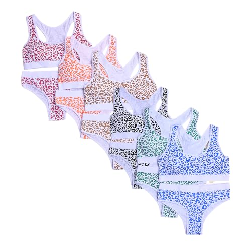 6 Set Teen Underwear Girls 12-14 Cotton Panties Comfortable And Breathable Panties Solid Color Panties