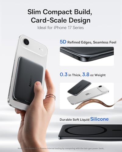 Baseus Picogo Power Bank Ultra Slim 5000mAh MagSafe miniatura 6