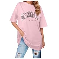 Maglietta casual estiva oversize da donna a girocollo larga