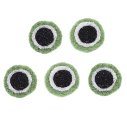 ERINGOGO 5pcs Wool Felt Frogs Eyes Kit Needle Felting Crafts for Adults for Handmade Decorations Creative Projects Compact Design Felt Accessories