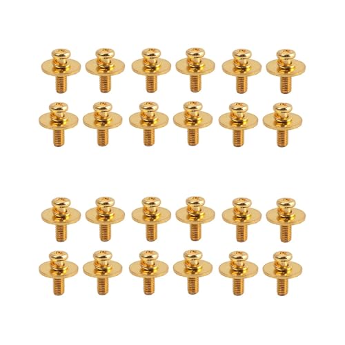 Tornillos de montaje Abaodam, 20 piezas, con arandelas, para lugs de batería, bombo, caja, tom y micrófono, tornillos de tensión para xilófono infantil miniatura 1
