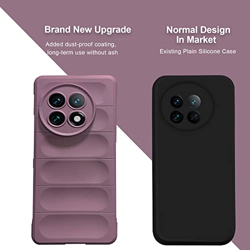 Image of A rtistque Back Cover Case for OnePlus 11R 5G | with Inner Fabric | Stylish AirBag Case | Liquid Stripe Silicone | Camera Protection | Anti Slip Grip | Oneplus 11R Back Cover - Purple