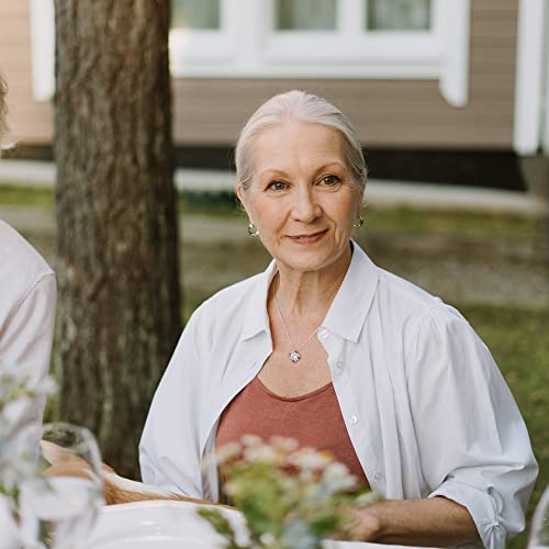 Elegant Retirement Necklace, 14K White Gold Plated Cubic Zirconia Love Knot Pendant for Women, Mothers, Friends, Teachers, Nurses, Coworkers2