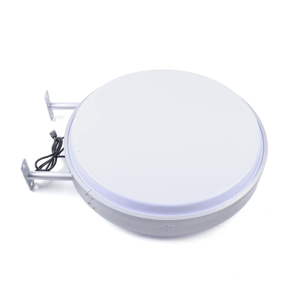 Caja de luz LED redonda de doble cara, impermeable, para la nariz, resistente al agua, caja de luz de doble cara para restaurantes, salones de comida, tiendas, empresas (60 cm)