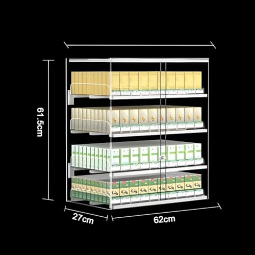 Estante de cigarrillos acrílico para pared y organizador automático transparente 2