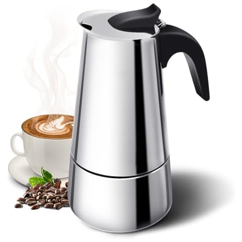 Godmorn 6 Cup Stainless Steel Espresso Maker Cover