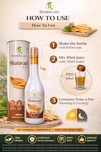 Image of Shatavari Juice 1000ml | 99.5% Pure Shatavari (Asparagus racemosus) Herbal Extract | Ayurvedic Wellness Tonic for Women & Men | Natural Plant Based Herbal Health Drink | Daily Vitality & Balance Support Juice