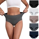 High Waist Unterhosen für Damen: TUTUESTHER Unterhosen Damen Baumwolle haben eine klassische Hohe Taille, weiche Baumwolle, verbreiterter Bund. Diese Damen Unterwäsche sieht vielleicht nicht sexy aus,ist aber äußerst bequem.Diese Schlüpfer ist ideal für Frauen, die hohe Taillen lieben und Wert auf Komfort legen