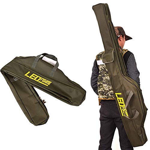 Fbest 釣竿ケース ロッドケース折畳 大容量 竿袋 釣り竿入れ 収納 フィッシングバッグ ポータブル 持ち運び便利 ポータブル 釣りロッド 釣り竿 フィッシングバッグ タックルバッグ 肩掛け