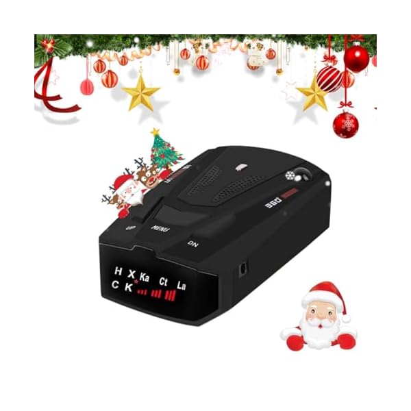 2024 Radar Detectors for Cars, Radar Detector with Automatic 360 Degree Detection, City Highway, Led Display, Voice Prompt Speed, Black
