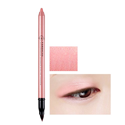 [FORENCOS] 2 in 1 Shimmer Eyeline Shadow with Brush 1.8g (Color : Baby Coral) - Long lasting Waterproof Eye Makeup, Smooth, Creamy-Textured