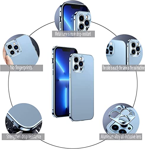 Funda iPhone 13 Pro Max metálica con imán integrado y parachoques rígido oro 4