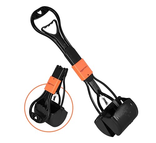 Amazon Basics Folding Jaw Clamp Poop Scooper | Pet Waste Picker | Large Amazon Basics Folding Jaw Clamp Poop Scooper | Pet Waste Picker | Large
