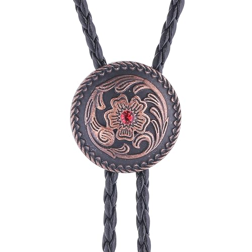 Image of Jeilwiy Bolo Tie for Men, Western Bolero Tie Cowboy Ties Native American Cowgirl Bolo Tie Accessories for Men Women