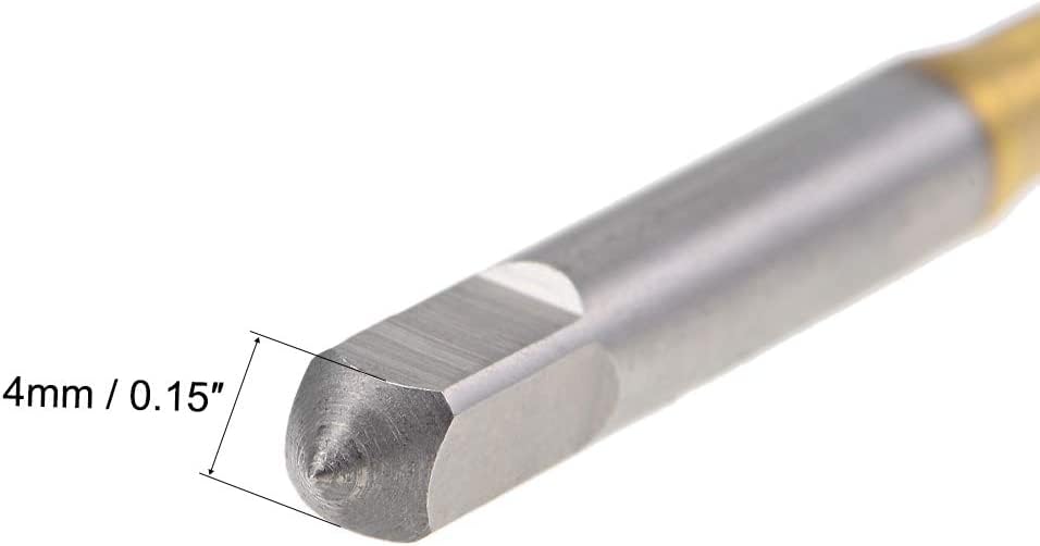 TOP-VIGOR 2Pcs M5 x 0.8mm Spiral Point Plug Thread Tap, HSS Titanium Coated Thread Milling Tap with H2 Tolerance - Image 3
