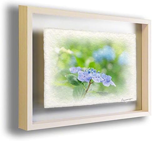 超特価sale開催 おしゃれ インテリア 絵画 風水 両脇にあじさいが咲く小径 道 青 花 初夏 44x31cm フレーム アート 和紙 壁掛け ポスター 風景画 玄関 モダン アートパネル 壁飾り 絵 アートパネル アートボード