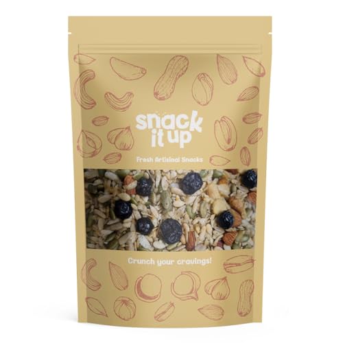 Image of SNACK IT UP Nature's Bar Mix - Hand Roasted Seeds, Dry Fruits, Berries & Roasted Poha with Spices | High-Protein Namkeen | Weight Loss Healthy Snack | 125g