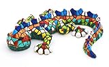 Medidas: 12 cm x 11 cm x 3 cm DRAC en Resina y Pintado a Mano. Decoración Inspirada en la Arquitectura MODERNISTA DE Barcelona. 12 cm x 11 cm x 3 cm