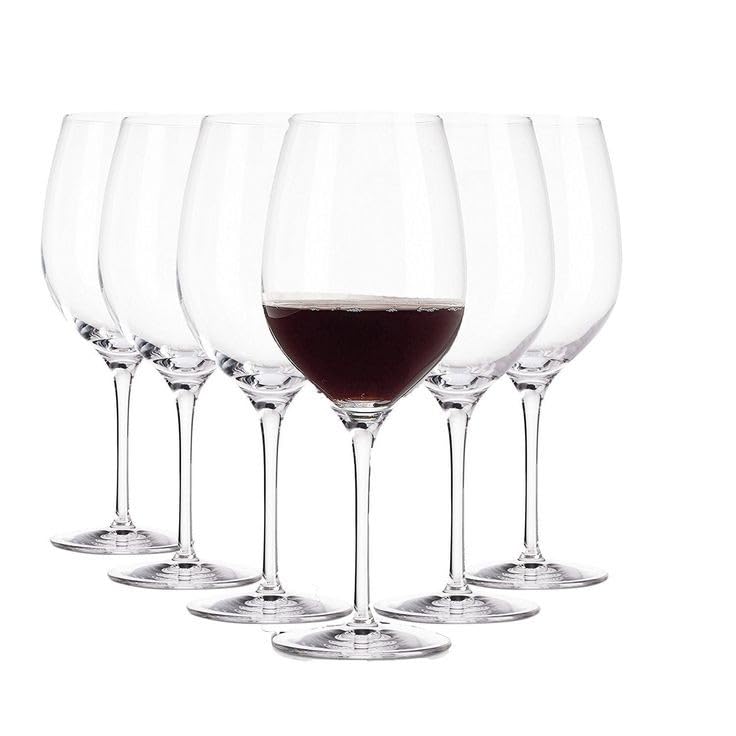 Image of Forestamart ||Set of 6pcs||320ml Red /White Wine Glasses Set || Durable Long Stemmed Crystal Clear Glasses || Lead-Free Goblet || Perfect for Home ||Wedding Party|| Christmas