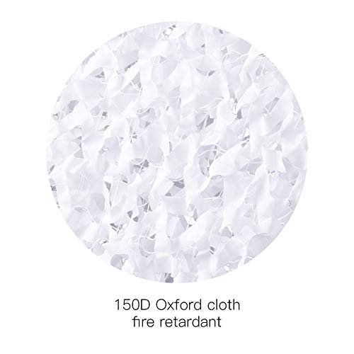 HYOUT Camouflage Netting, 6.5x10ft Camo Net Blinds Great for Sunshade Camping Shooting Hunting etc,White - Thumbnail 7