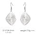 Dreamtimes Geometric Spiral Earrings Braided Wrap Style Women's Stainless Steel Exaggerated Earrings Fashion Jewelry Gift For Wife Girlfriend Christmas/Valentine's Day Gift (SILVER)