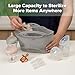 Haakaa Silicone Microwave Steamer & Steriliser Bag, 70oz/2000ml Large Capacity Reusable Steaming Bags for Baby Bottles, Breast Pump, Accessories, Pacifiers,Teethers, Great for Home&On The Go,Grey/2PCS