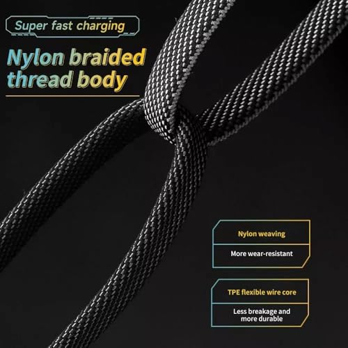 Image of 4 in 1 Braided Fast Charging Cable 65W |Nylon Braided Charger Cable | USB-Lightning,USB-C,C-to-C & Lightning-to-C |Multi Charging Cable Compatible with iPhone,iPads,Tablets,MacBooks & Android Devices