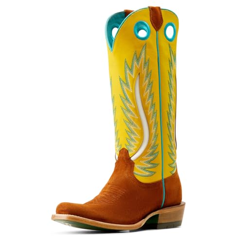 ARIAT Women's Futurity Fort Worth Western Boot, Sunny Side Up/Penny Roughout, 10