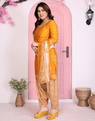 Image of Yashika Unstiched Crepe dress materials | Crepe Salwar Suit for women with dupatta | suit material for women unstitched