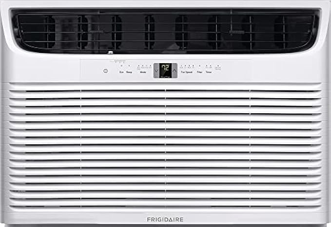 Frigidaire FFRA062WAE Window-Mounted Room Air Conditioner, 6,000 BTU with Multi-Speed Fan, Sleep Mode, Programmable Timer, in White