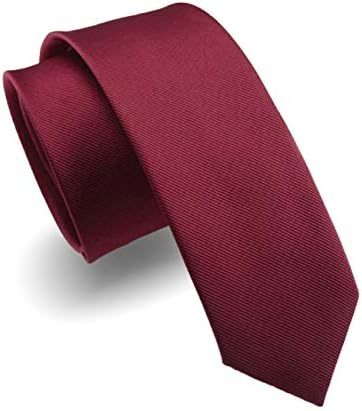 RBOCOTT 2.4" Solid Color Skinny Tie for Men Slim Necktie(6cm)