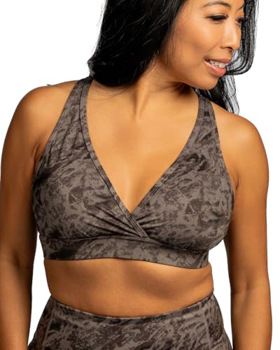 Image of Handful The FaV Bra, Medium Support Sports Bra, Pockets, Removable Pads, Deep Plunge Neck Line