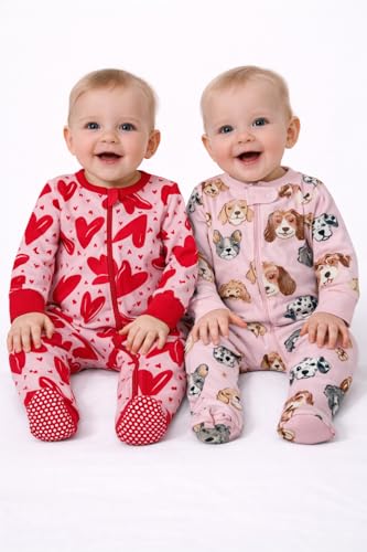 Image of TuddyBuddy Baby Girl's Cotton Printed Full Sleeves Sleepsuit /Footed Rompers for Baby Girl