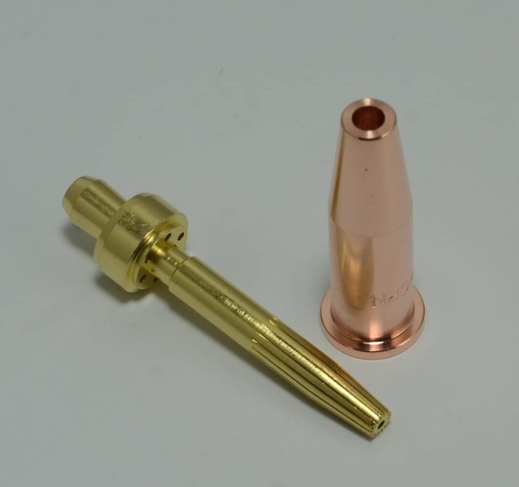 RIVERWELD Propane Natural Gas Cutting Tips GPN Size 2 & GPN-2 2pcs | for Victor-Style Oxygen Oxy Oxyfuel Cutter Torch Made of Copper
